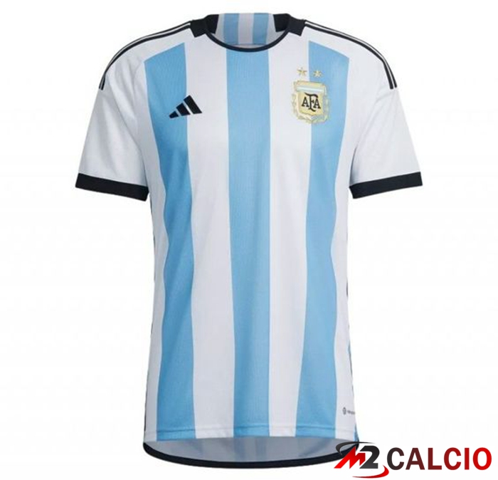 Insieme Maglie Calcio Argentina Prima (Pantaloncini + Calzini) Coppa Del Mondo 2022