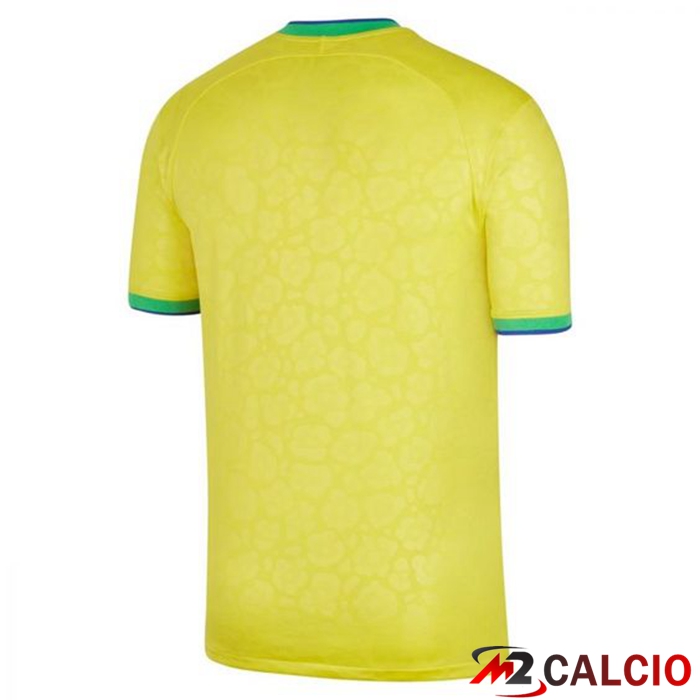 Insieme Maglie Calcio Brasile Prima (Pantaloncini + Calzini) Coppa Del Mondo 2022
