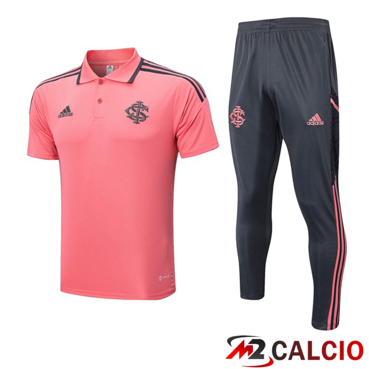 Maglie Calcio Personalizzate,Tute Calcio Squadre,Maglia Nazionale Italiana Calcio | Maglia Polo SC Internacional + Pantaloni Rosa 2022/2023