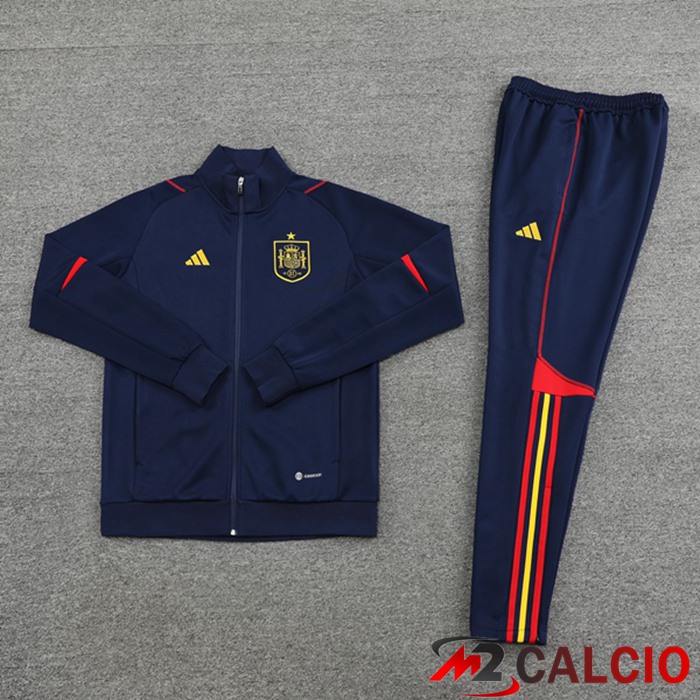 Insieme Tuta Calcio - Giacca Spagna Blu Reale 2022/2023