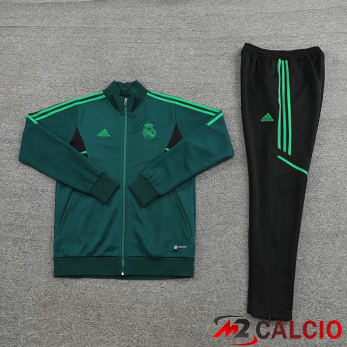 Insieme Tuta Calcio - Giacca Real Madrid Verde 2022/2023