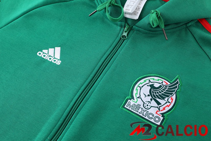 Insieme Giacca Con Cappuccio Tuta Messico Verde 2022/2023