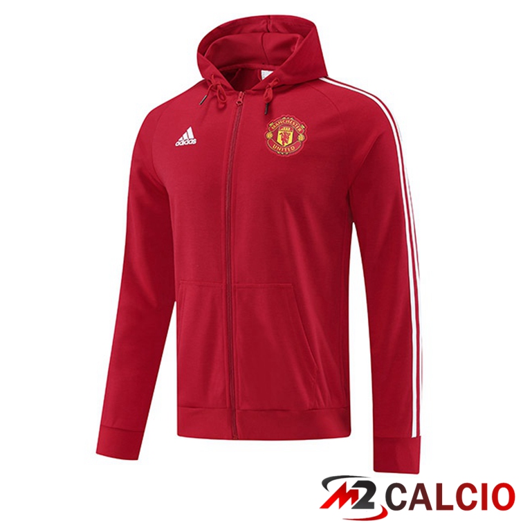 Giacca Con Cappuccio Manchester United Rosso 2022/2023