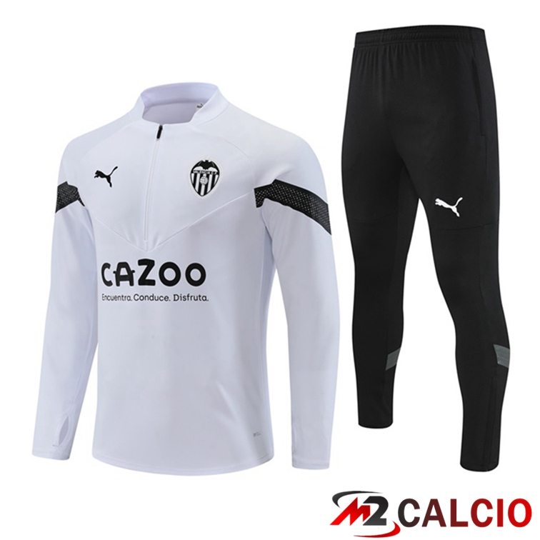 Maglie Calcio Personalizzate,Tute Calcio Squadre,Maglia Nazionale Italiana Calcio | Insieme Tuta Calcio Valencia CF Bianco 2022/2023