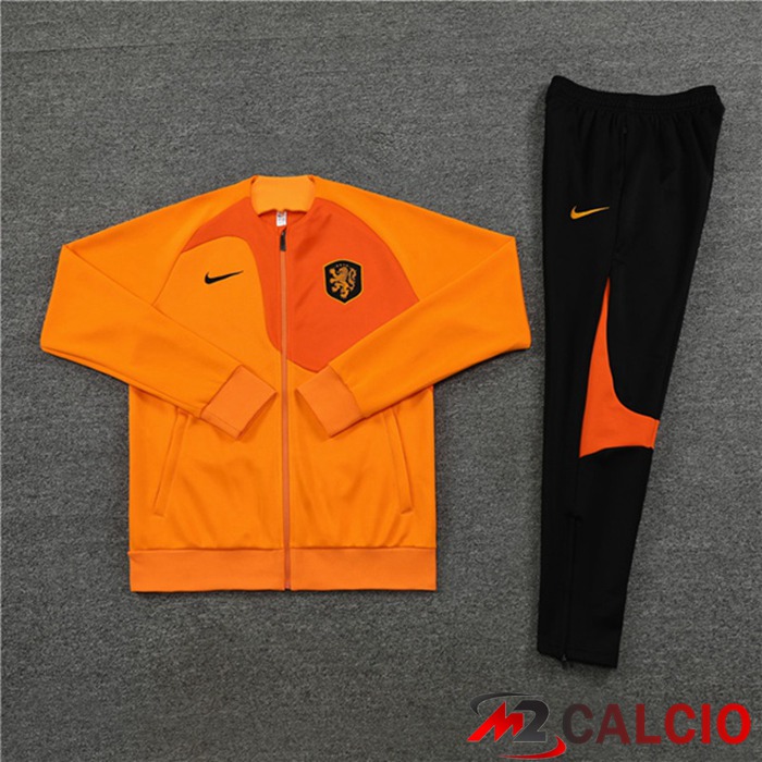 Insieme Tuta Calcio - Giacca Paesi Bassi Arancia 2022/2023