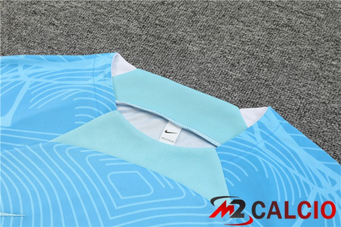 T Shirt Allenamento Inghilterra + Pantaloncini Blu 2022/2023