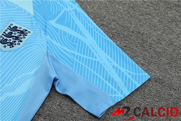 T Shirt Allenamento Inghilterra + Pantaloncini Blu 2022/2023