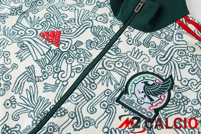 Insieme Tuta Calcio - Giacca Messico Bianco Verde 2022/2023