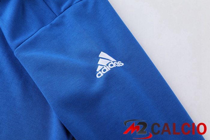 Insieme Giacca Con Cappuccio Tuta Real Madrid Blu 2022/2023