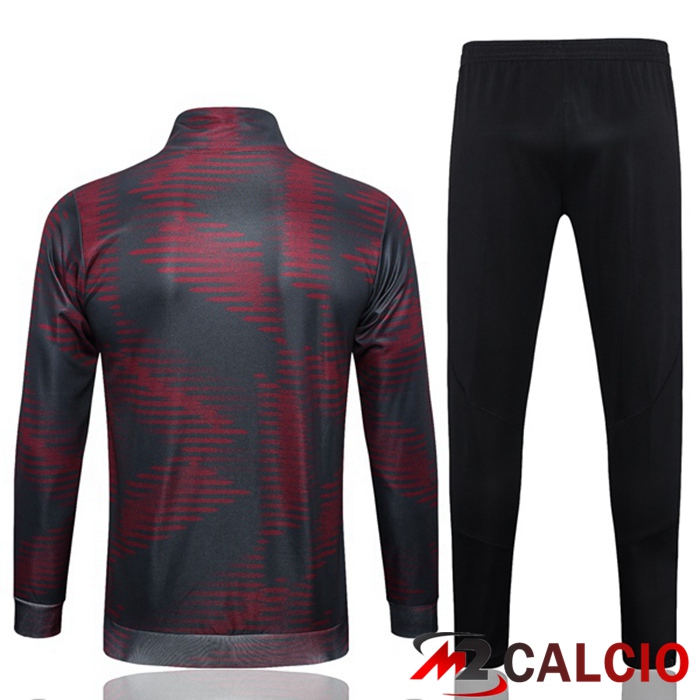 Insieme Tuta Calcio - Giacca Germania Rosso Grigio 2022/2023