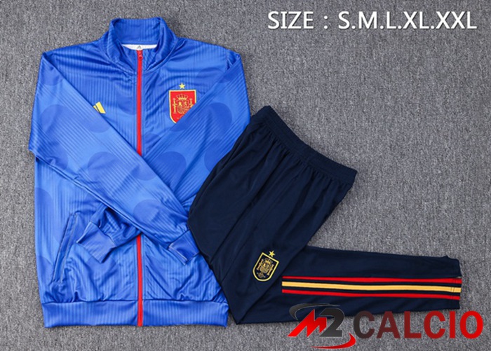 Insieme Tuta Calcio - Giacca Spagna Blu 2022/2023