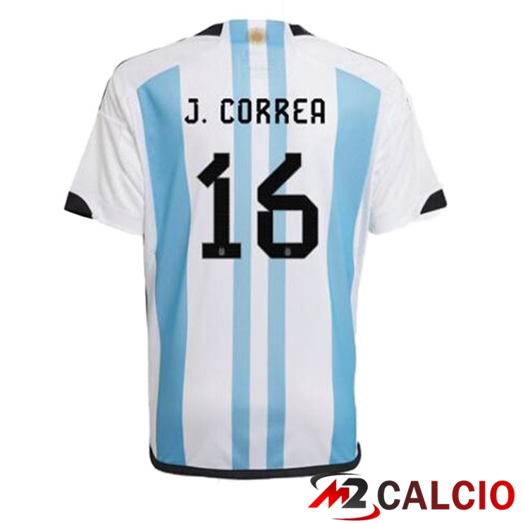 Maglie Calcio Personalizzate,Tute Calcio Squadre,Maglia Nazionale Italiana Calcio | Maglie Calcio Argentina (ALMADA 16) Prima Blu Bianco Coppa Del Mondo 2022