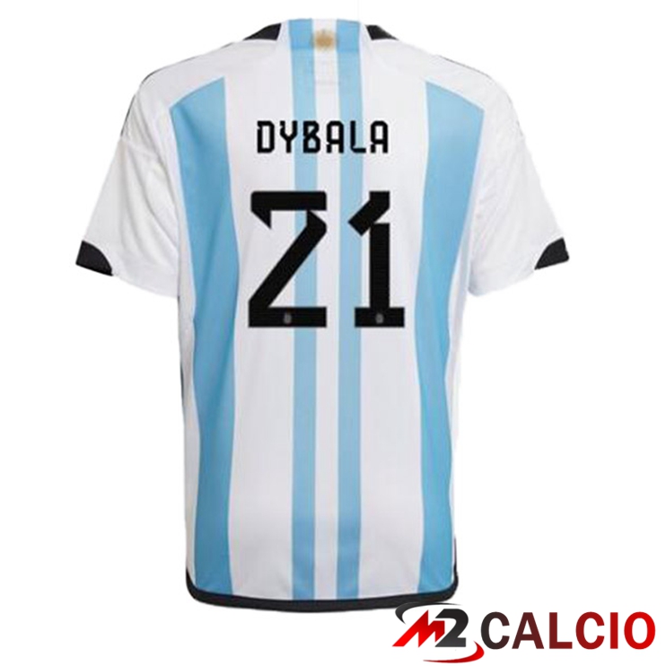 Maglie Calcio Personalizzate,Tute Calcio Squadre,Maglia Nazionale Italiana Calcio | Maglie Calcio Argentina (DYBALA 21) Prima Blu Bianco Coppa Del Mondo 2022