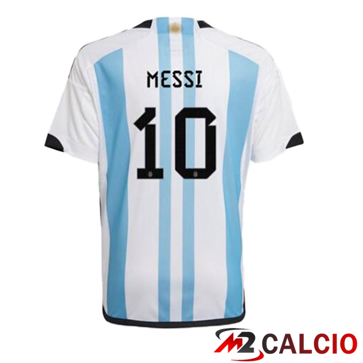 Maglie Calcio Personalizzate,Tute Calcio Squadre,Maglia Nazionale Italiana Calcio | Maglie Calcio Argentina (MESSI 10) Prima Blu Bianco Coppa Del Mondo 2022