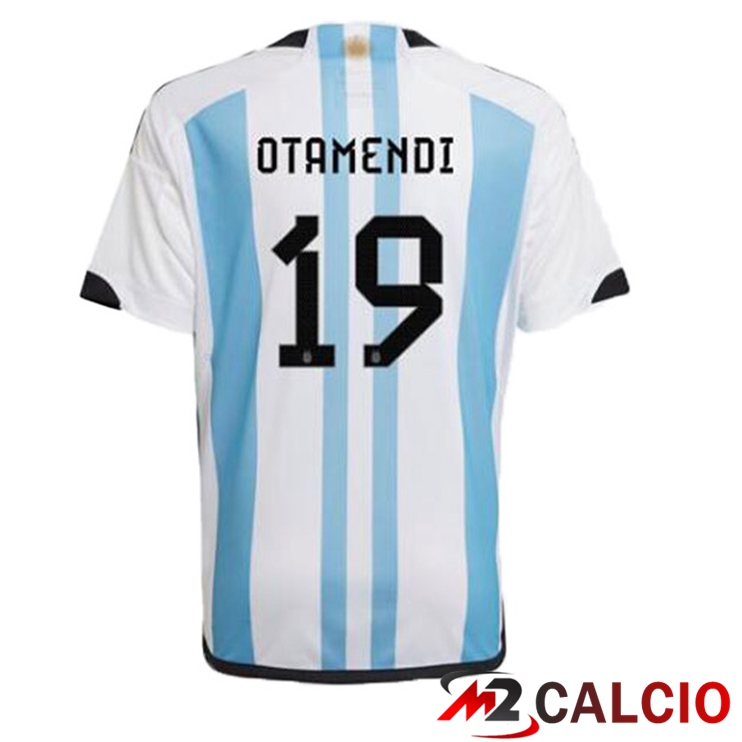 Maglie Calcio Personalizzate,Tute Calcio Squadre,Maglia Nazionale Italiana Calcio | Maglie Calcio Argentina (OTAMENDI 19) Prima Blu Bianco Coppa Del Mondo 2022