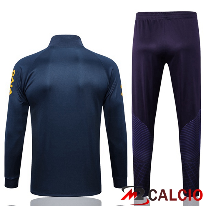 Insieme Tuta Calcio - Giacca Brasile Blu Reale 2022/2023