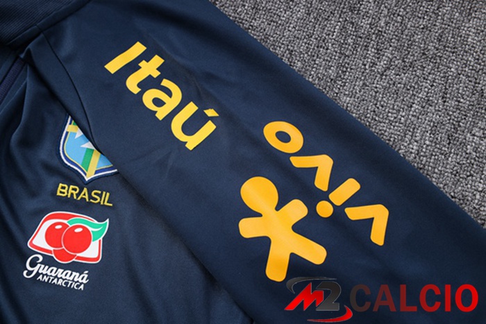 Insieme Tuta Calcio - Giacca Brasile Blu Reale 2022/2023