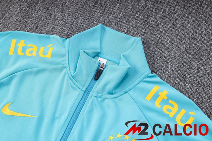 Insieme Tuta Calcio - Giacca Brasile Blu 2022/2023