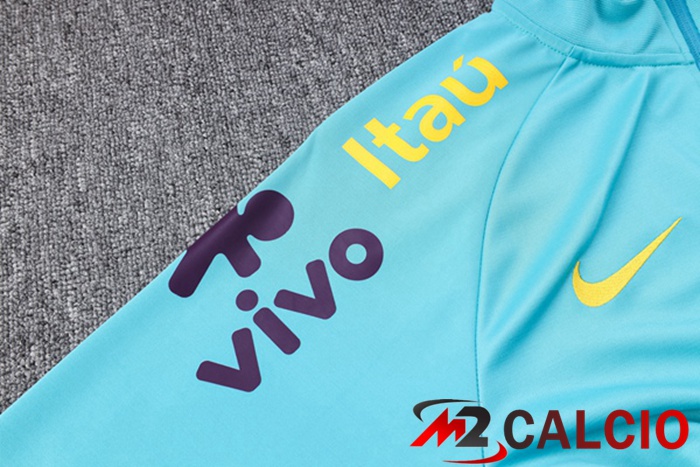 Insieme Tuta Calcio - Giacca Brasile Blu 2022/2023