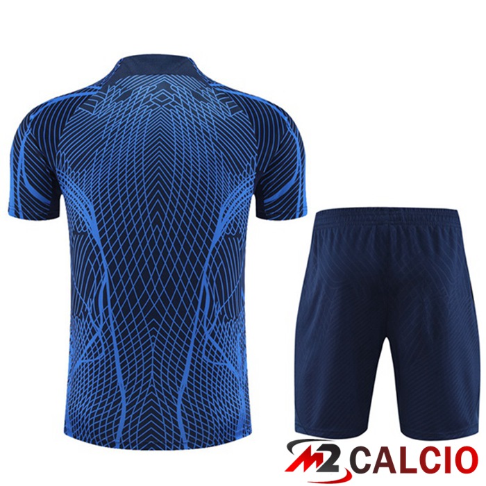 T Shirt Allenamento Paesi Bassi + Pantaloncini Blu Reale 2022/2023