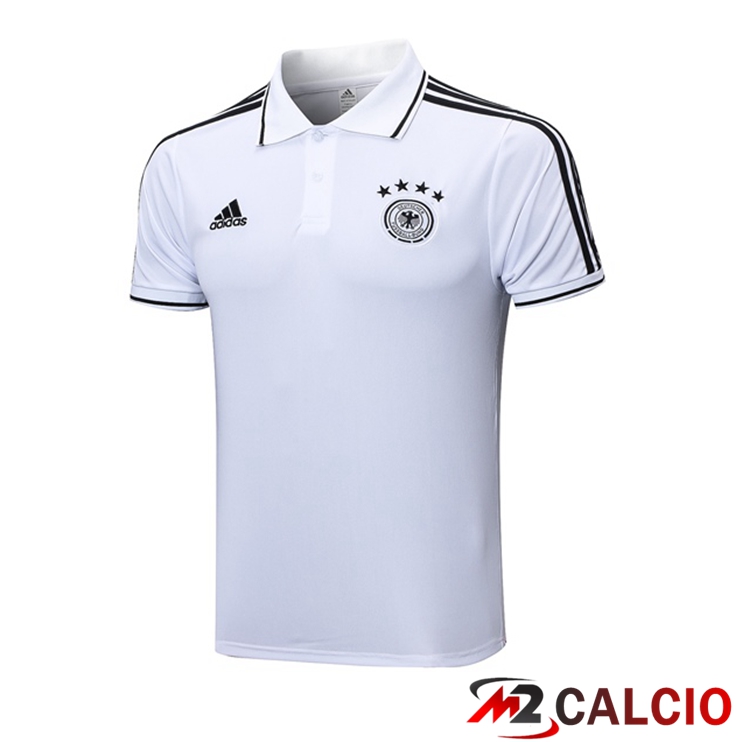 Maglie Calcio Personalizzate,Tute Calcio Squadre,Maglia Nazionale Italiana Calcio | Maglia Polo Germania Bianco 2023/2024