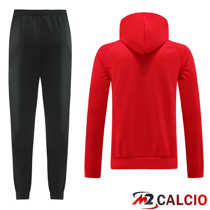 Insieme Giacca Con Cappuccio Tuta Bayern Monaco Rosso 2023/2024