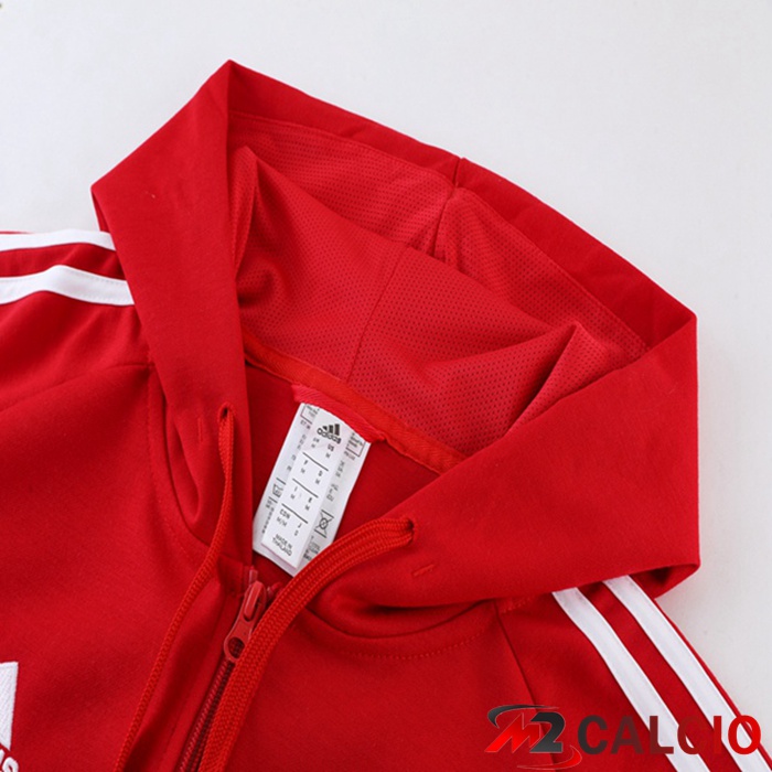 Insieme Giacca Con Cappuccio Tuta Bayern Monaco Rosso 2023/2024
