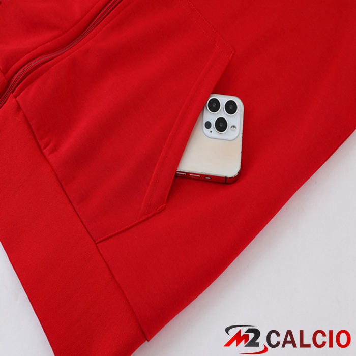 Insieme Giacca Con Cappuccio Tuta Bayern Monaco Rosso 2023/2024