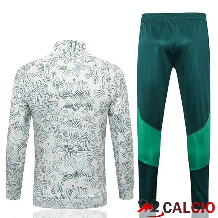 Insieme Tuta Calcio - Giacca Messico Bianco Verde 2023/2024