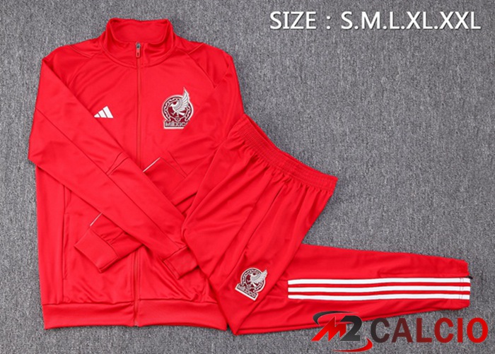 Insieme Tuta Calcio - Giacca Messico Rosso 2023/2024