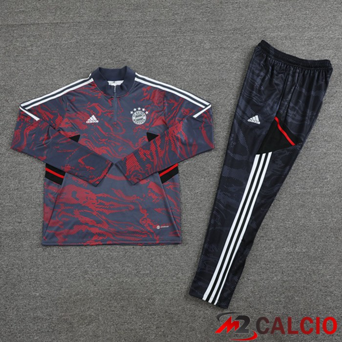 Insieme Tuta Calcio Bayern Monaco Rosso Nero 2023/2024