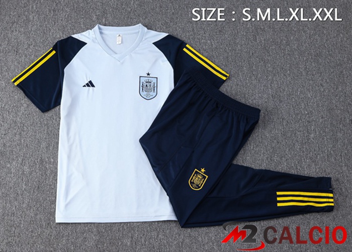 T Shirt Allenamento Spagna + Pantaloni Blu 2023/2024