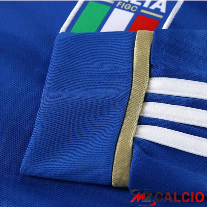 Maglie Calcio Italia Manica Lunga Prima Blu 2023/2024