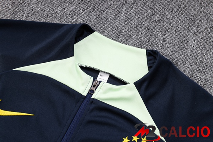 Insieme Tuta Calcio - Giacca Brasile Blu Reale 2023/2024