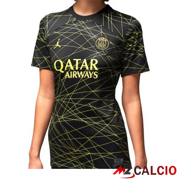 Maglie Calcio Personalizzate,Tute Calcio Squadre,Maglia Nazionale Italiana Calcio | Maglie Calcio Paris PSG Donna Quarto Nero 2022/2023