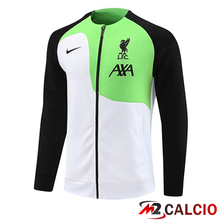 Maglie Calcio Personalizzate,Tute Calcio Squadre,Maglia Nazionale Italiana Calcio | Giacca Calcio FC Liverpool Bianco Verde 2023/2024
