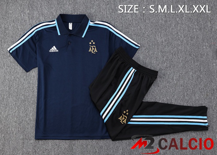 Maglia Polo Argentina + Pantaloni Blu Reale 2023/2024