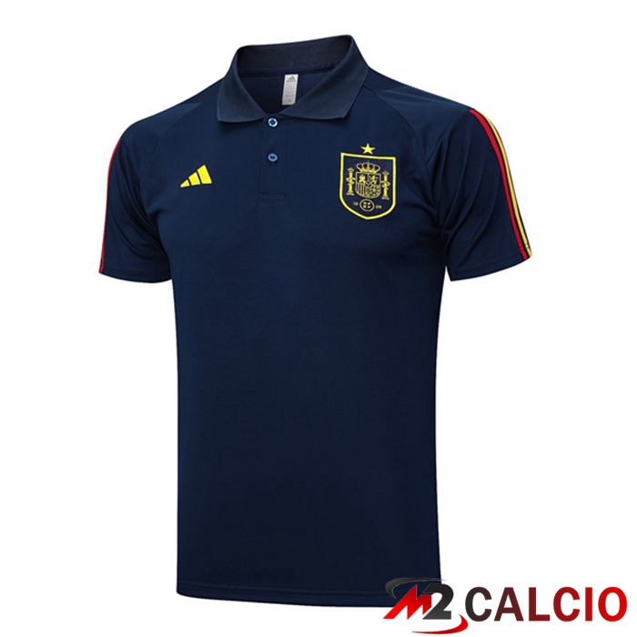 Maglie Calcio Personalizzate,Tute Calcio Squadre,Maglia Nazionale Italiana Calcio | Maglia Polo Spagna Blu Reale 2023/2024