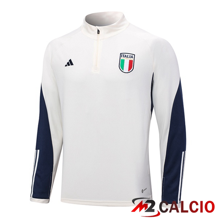 Maglie Calcio Personalizzate,Tute Calcio Squadre,Maglia Nazionale Italiana Calcio | Felpa Allenamento Italia Bianco 2023/2024