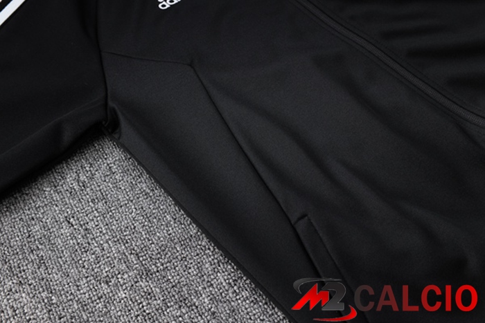 Insieme Giacca Con Cappuccio Tuta Real Madrid Nero 2023/2024