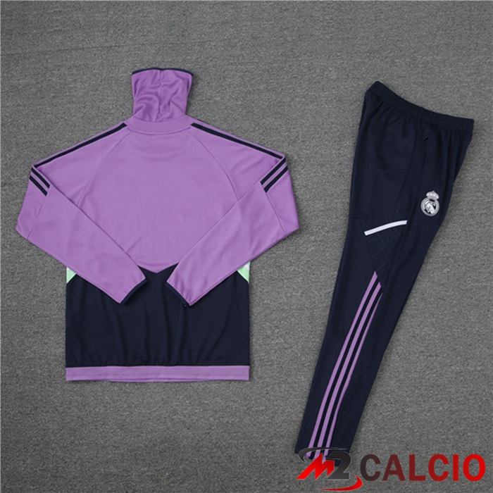 Insieme Tuta Calcio Real Madrid Collo alto Viola 2023/2024