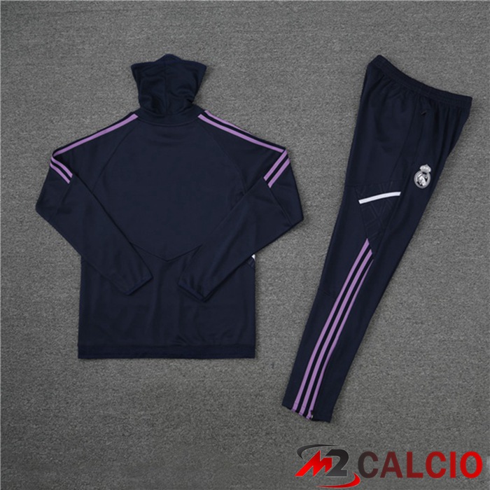 Insieme Tuta Calcio Real Madrid Collo alto Blu Reale 2023/2024