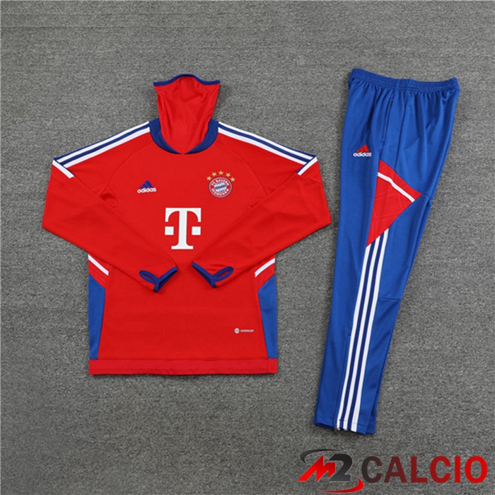 Insieme Tuta Calcio Bayern Monaco Collo alto Rosso 2023/2024