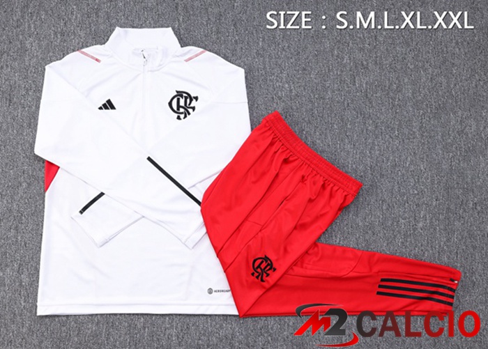 Insieme Tuta Calcio Flamengo Bianco 2023/2024