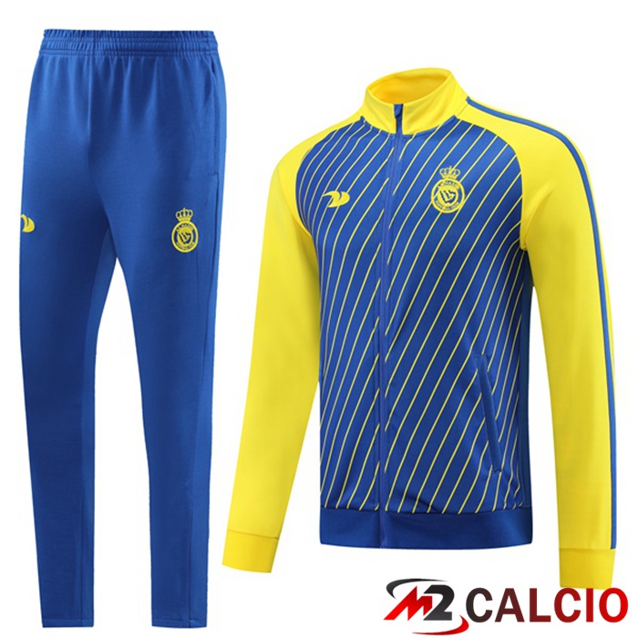 Maglie Calcio Personalizzate,Tute Calcio Squadre,Maglia Nazionale Italiana Calcio | Insieme Tuta Calcio - Giacca Al-Nassr FC Blu 2023/2024