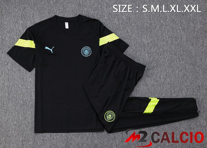 T Shirt Allenamento Manchester City + Pantaloni Nero 2023/2024
