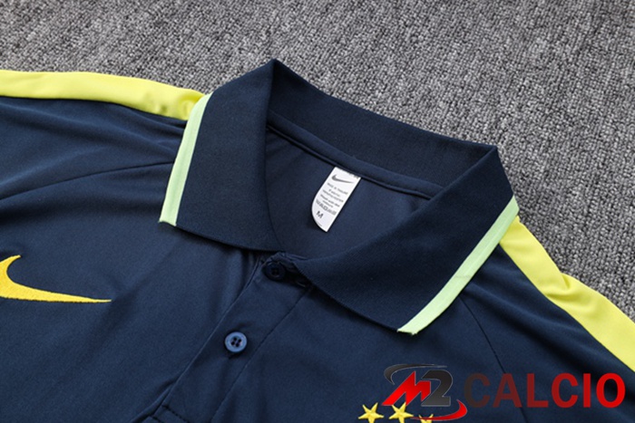 Maglia Polo Brasile + Pantaloni Blu Reale 2023/2024
