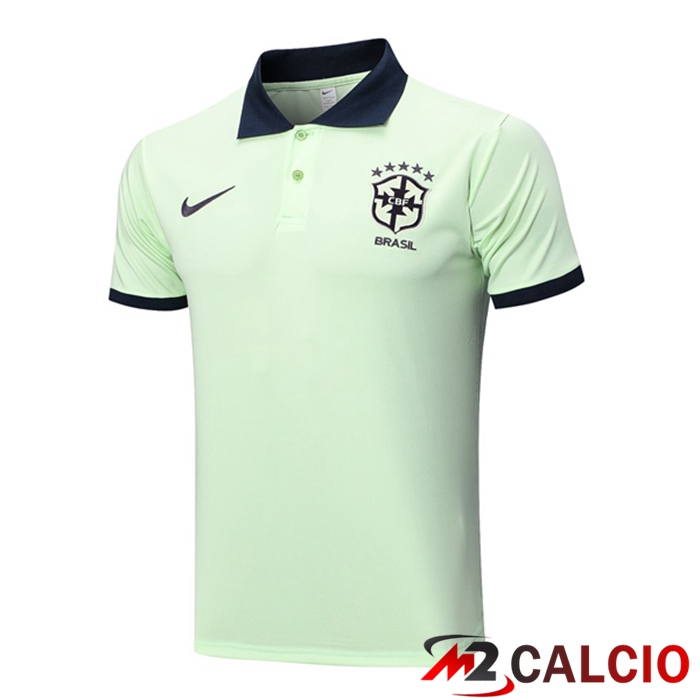 Maglie Calcio Personalizzate,Tute Calcio Squadre,Maglia Nazionale Italiana Calcio | Maglia Polo Brasile Verde 2023/2024