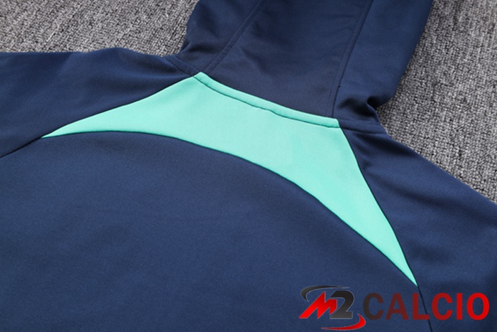 Insieme Giacca Con Cappuccio Tuta Brasile Blu Reale 2023/2024