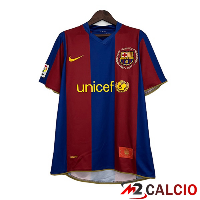 Maglie Calcio Personalizzate,Tute Calcio Squadre,Maglia Nazionale Italiana Calcio | Maglie Calcio FC Barcellona Retro Prima Rosso Blu 2007-2008